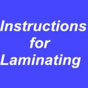 Instructions for laminating products