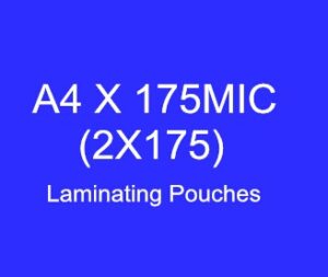 A4 x 175micron (216*303) Laminating Pouches (High Quality)