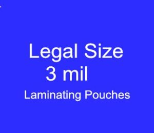 Legal Size 9''x14 1/5''x3mil (229x369mmx75mic) laminating pouches (High Quality)